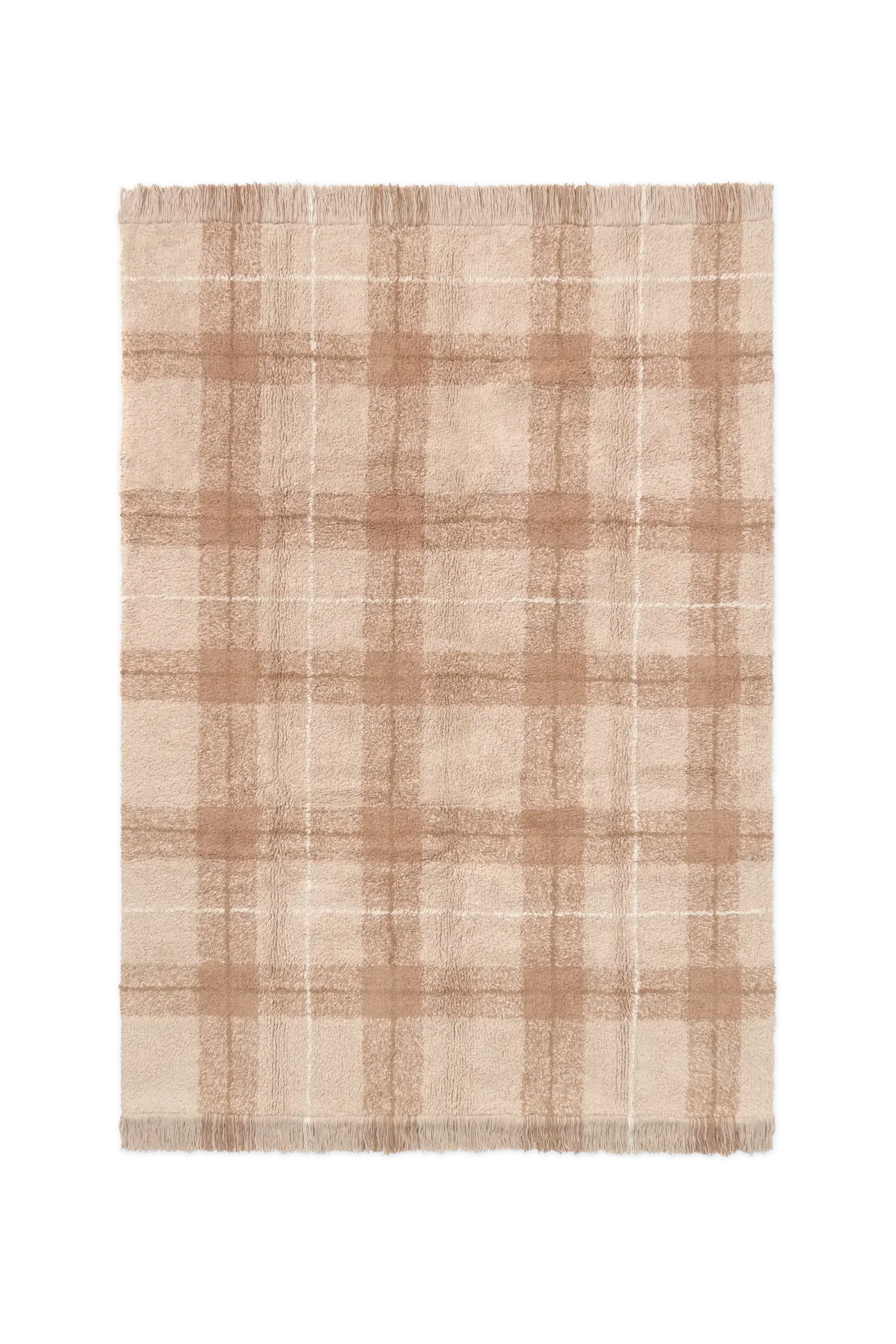 WASHABLE RUG TARTAN ROSE