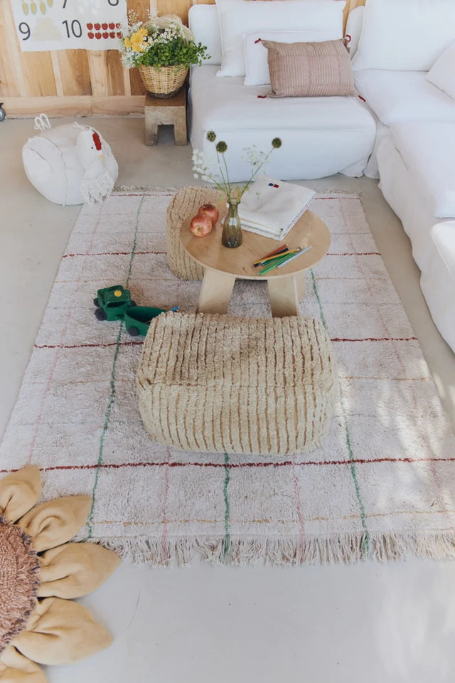 Washable Area Rug Color Lines by Lorena Canals styled in a kids' playroom