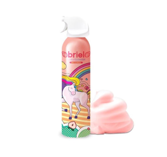 Pink rainbow bubble cleaner