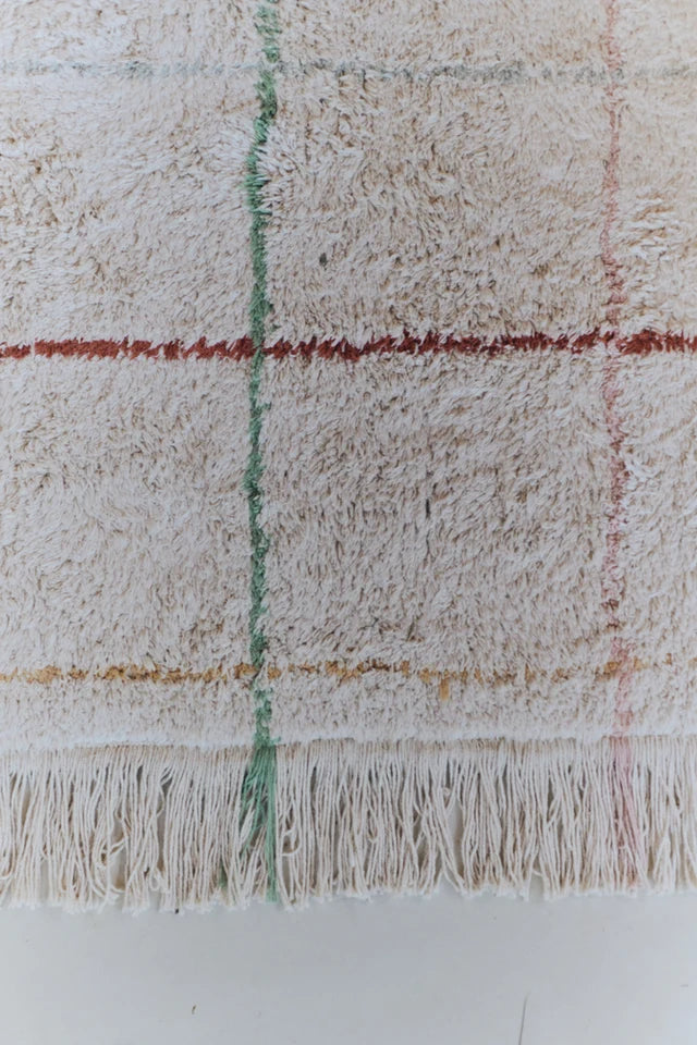 Washable Area Rug Color Lines by Lorena Canals in a full room setting