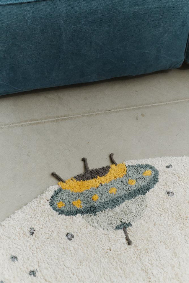 Washable Cotton Rug Interstellar Journey by Lorena Canals paired with matching decor