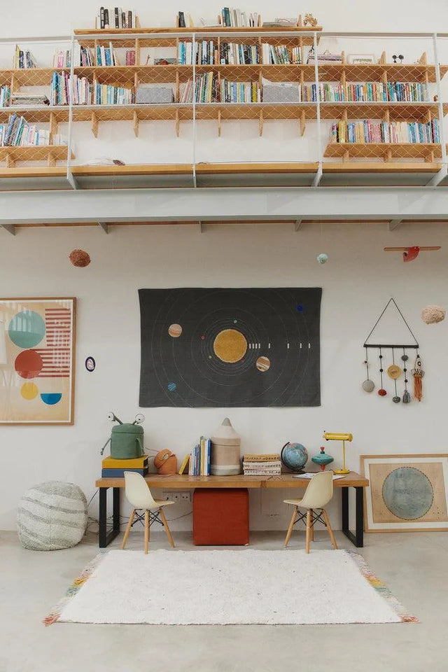 Washable Cotton Rug Stardust by Lorena Canals styled in a nursery