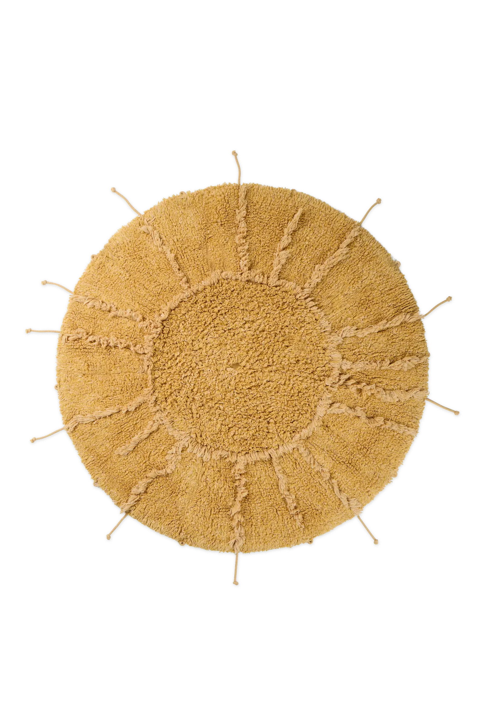 Washable Cotton Rug Solar Multishape by Lorena Canals, round sun-inspired kids' rug