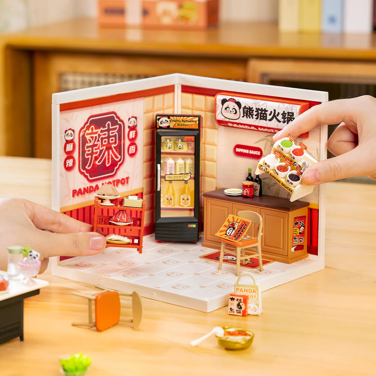 Rolife Panda Hot Pot DIY Miniature House DW020