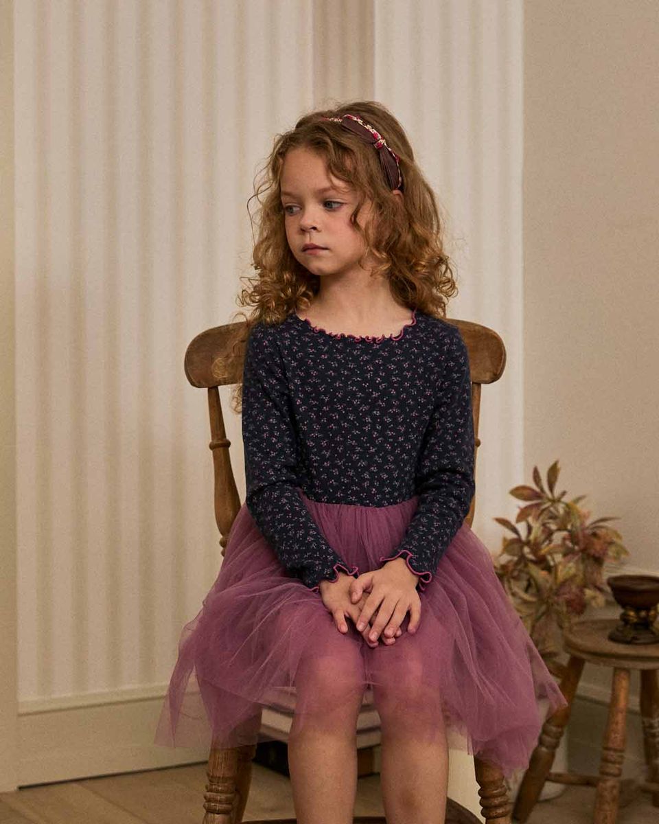 JAJU Flower Tutu – Petite Hailey kids tutu dress, back view