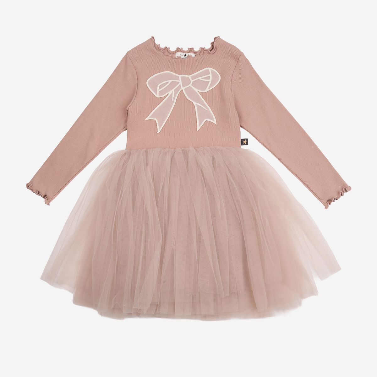 Emi Bow Tutu – Petite Hailey kids tutu dress, front view