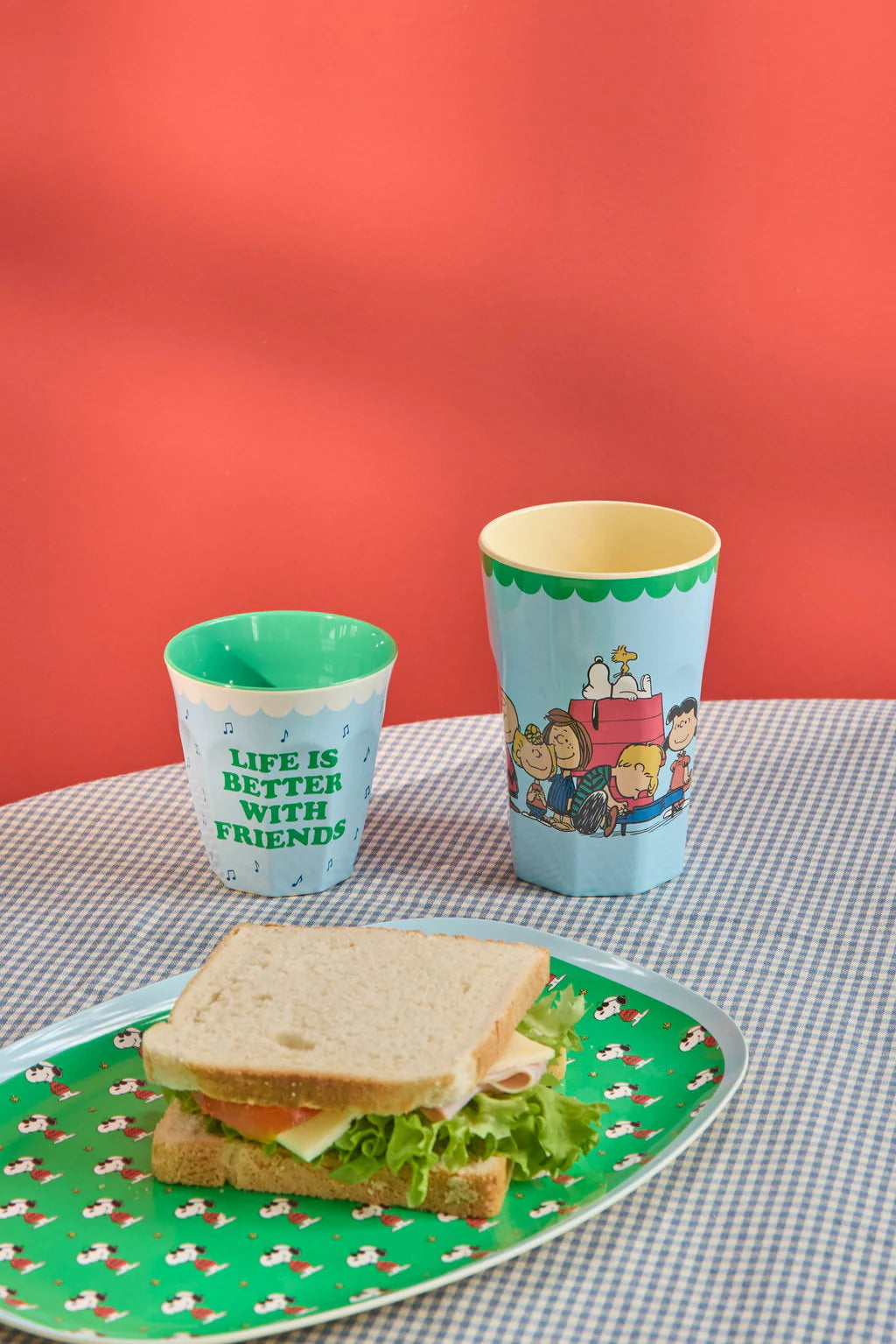 Snoopy Print Melamine Cup – Soft Blue – 8.45 oz