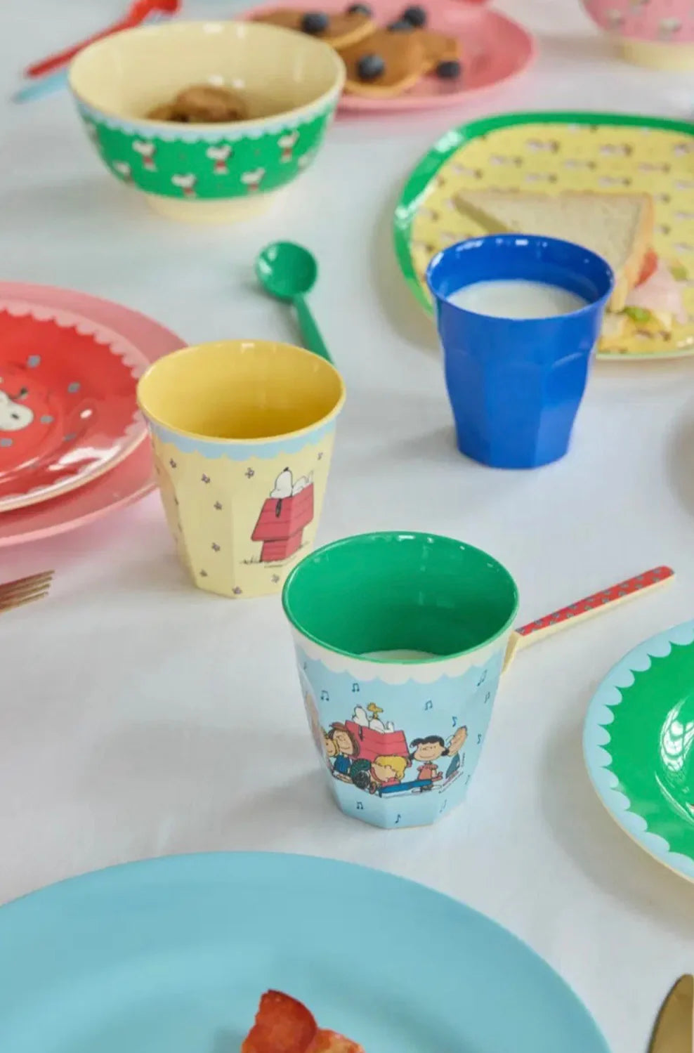 Snoopy Print Melamine Cup – Medium – Yellow – 8.45 oz