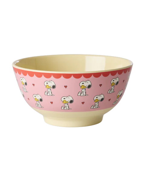 Medium Bowl – Pink – Snoopy Print