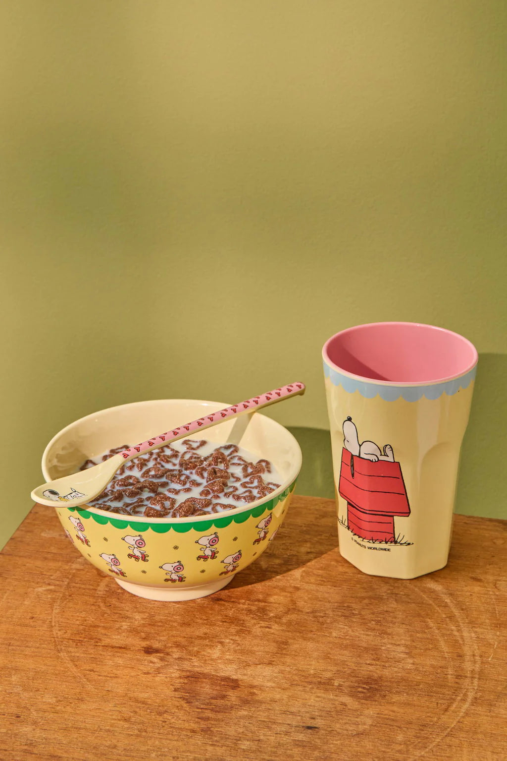 Medium Bowl - Yellow - Snoopy Print
