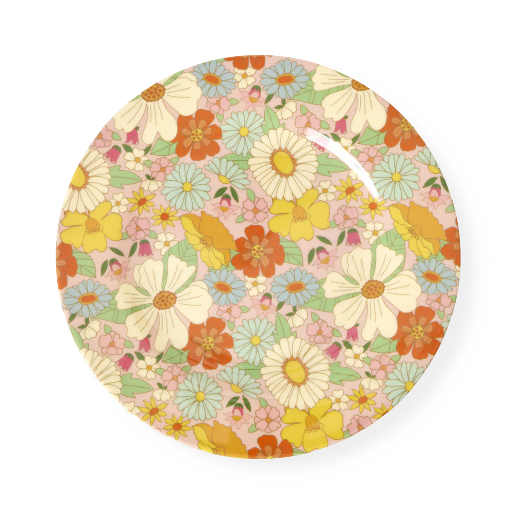 Melamine Kids Lunch Plate | Flower Power Print