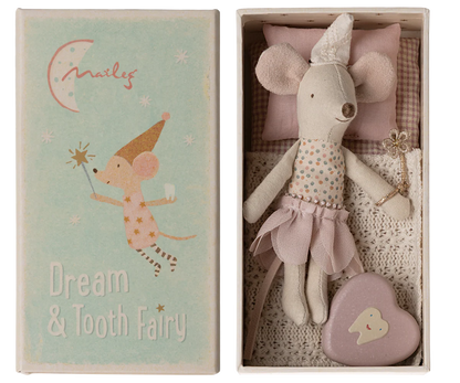 Tooth Fairy Mouse, Little Sister in Match Box