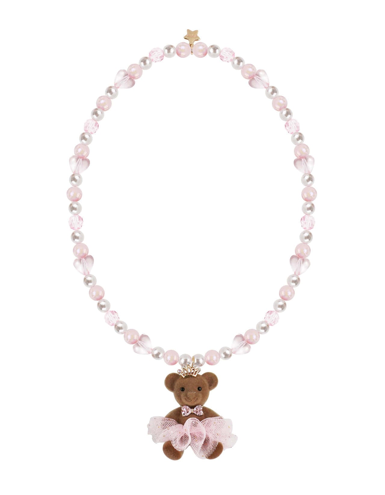 Teddy bear necklace in pink tutu