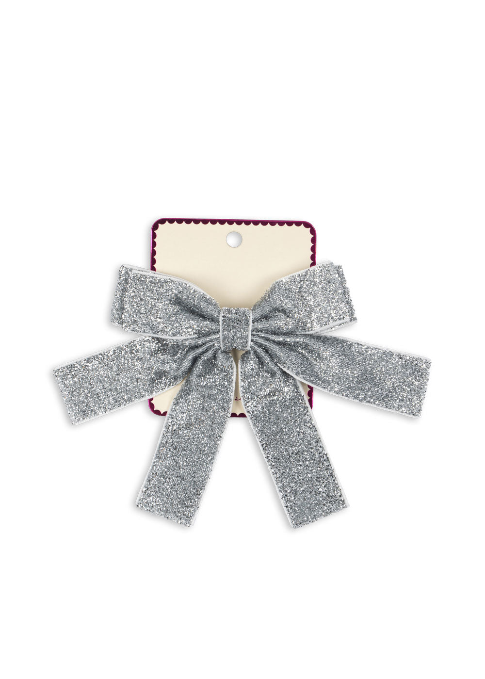 glitter bow hair barrette