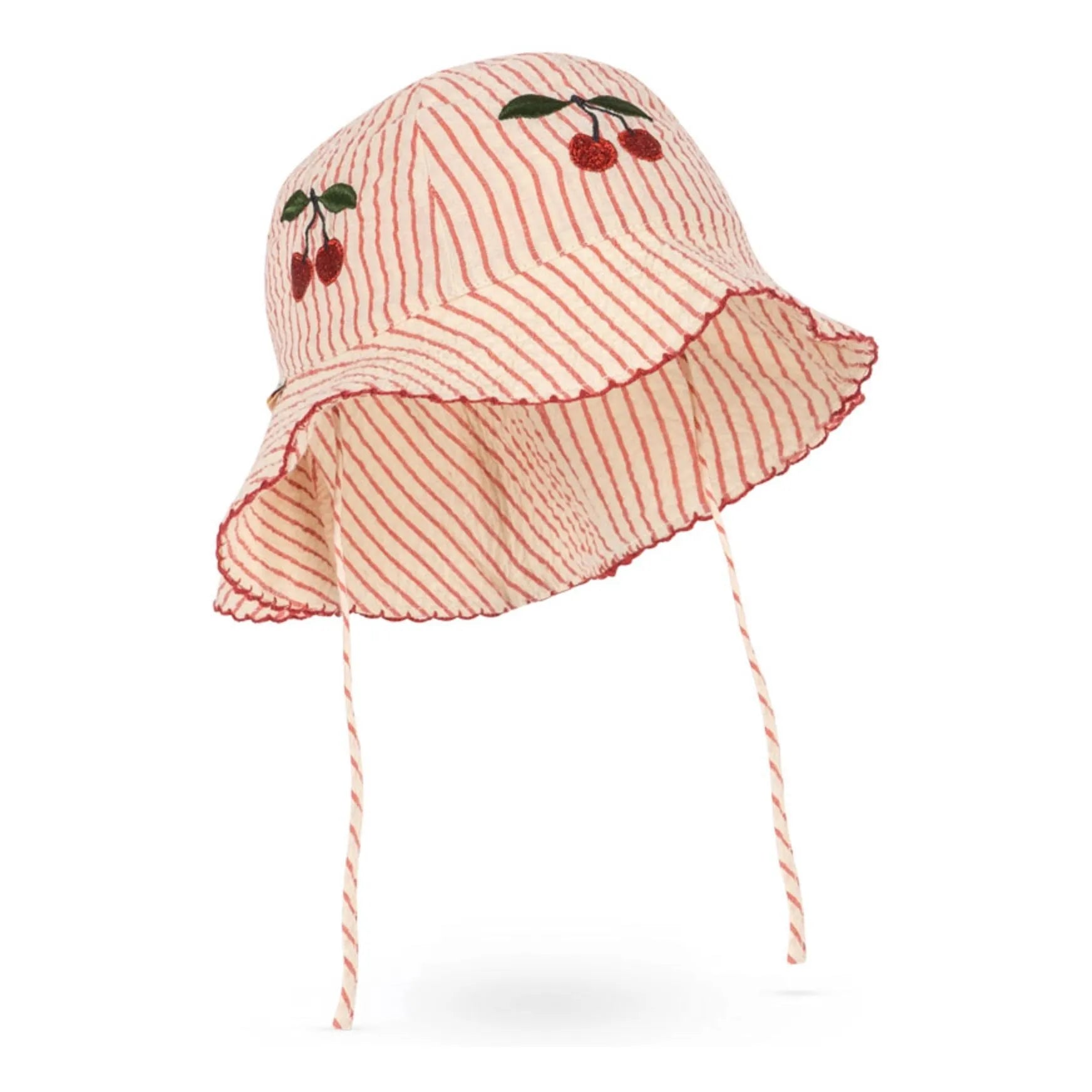 Ellie Organic Cotton Striped Hat in Red – Konges Sløjd