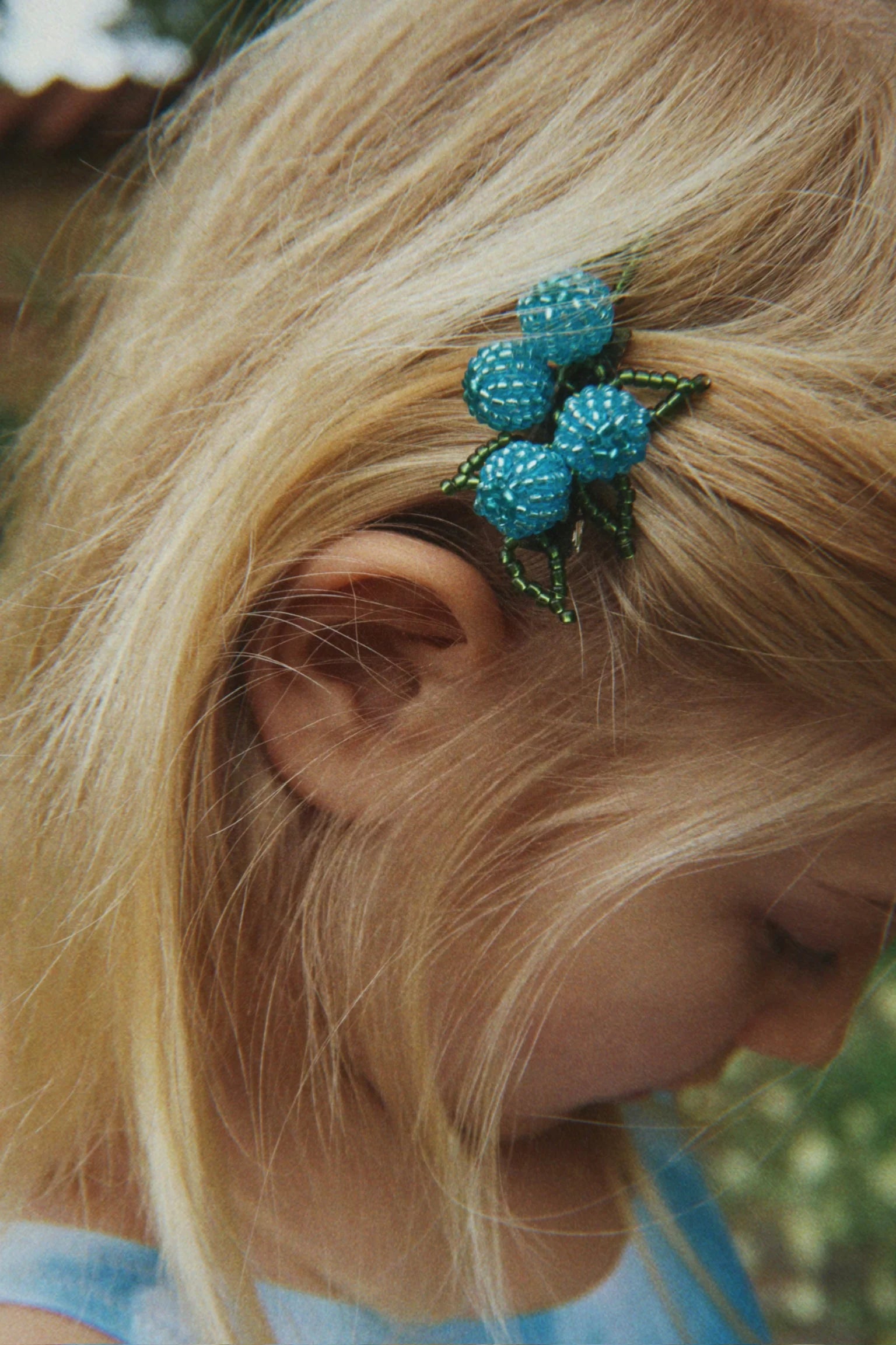 2 Pack Blueberry Beaded Hair Clip – Konges Sløjd (image 4)