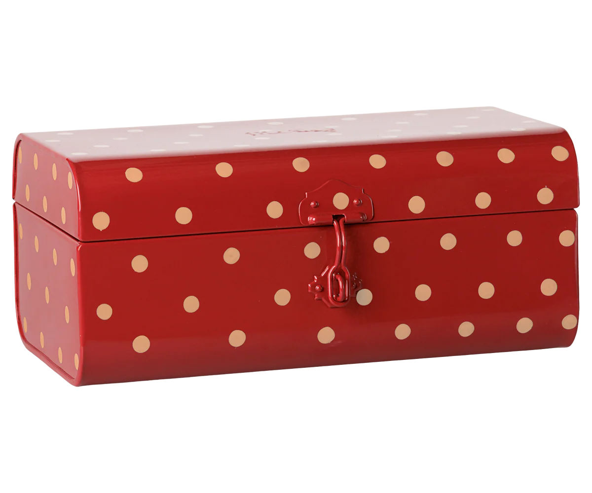 Storage suitcase, Small - Red w. tray
