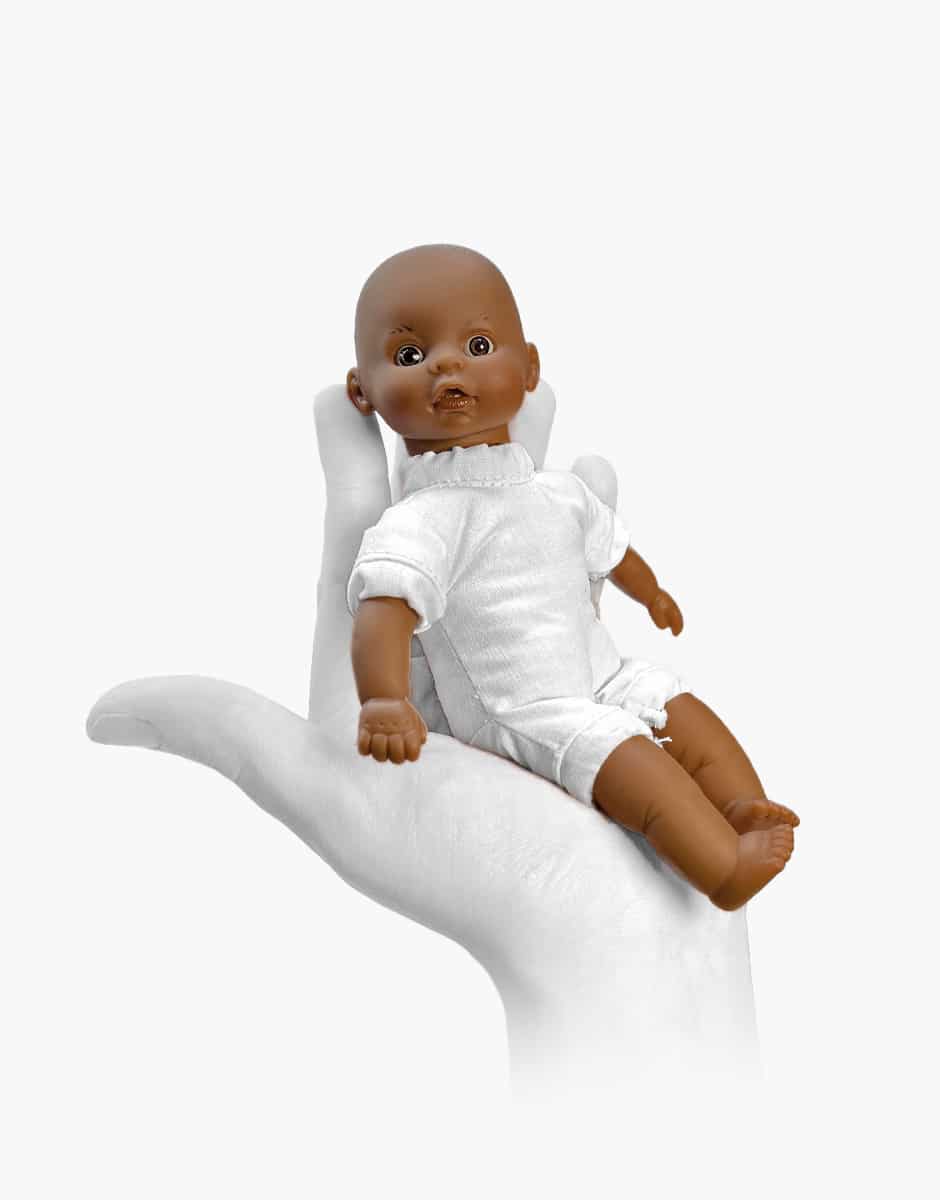 Tea Mini Doll with Bassinet