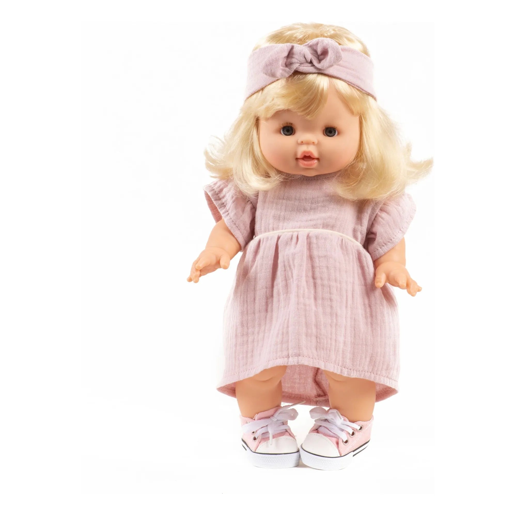 Minikane Doll Clothing | Daisy Dress & Headband in Washed Linen