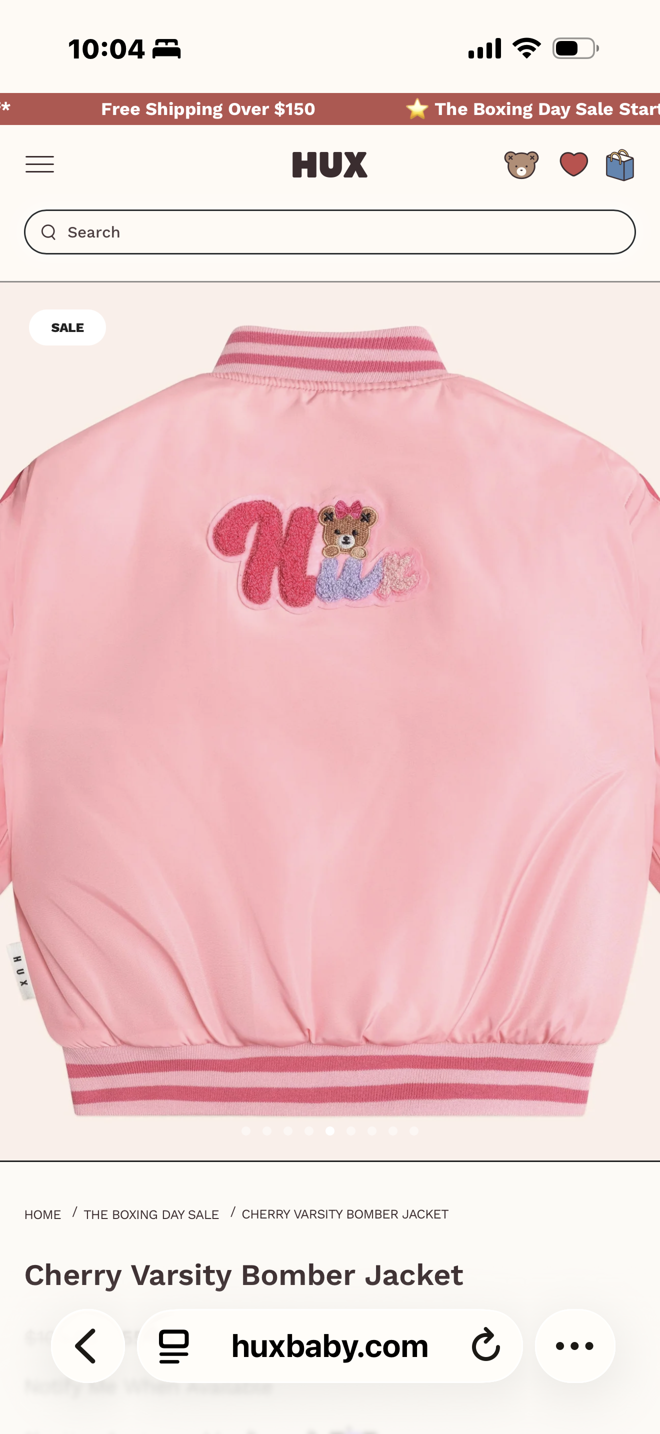 Cherry Varsity Bomber Jacket – Huxbaby (image 3)