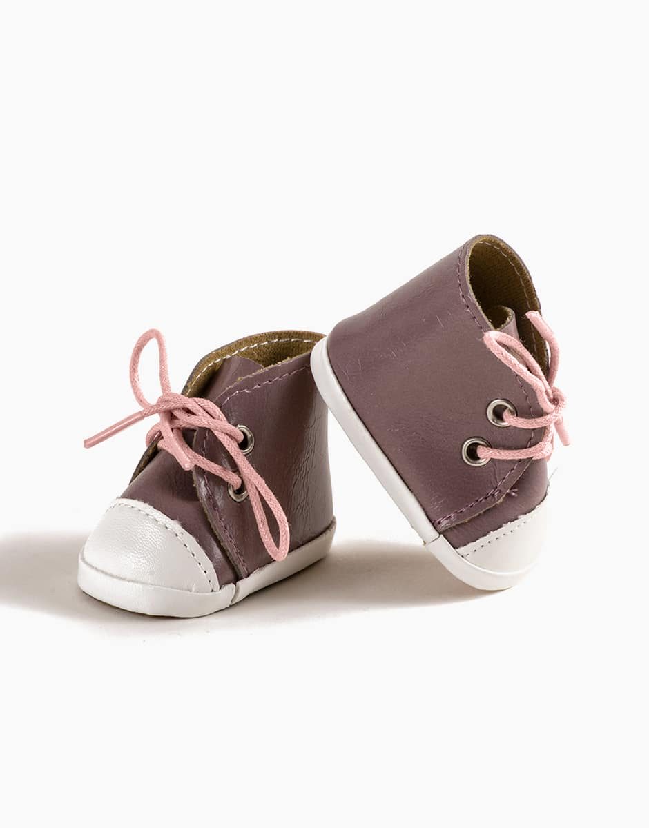 Baskets Komvers simili cuir blush