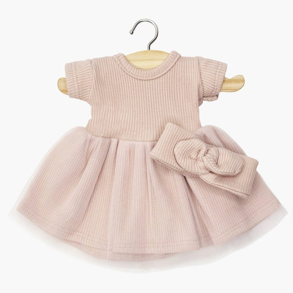 Rosana Short-Sleeved Tutu and Headband, Petal Pink | Minikane