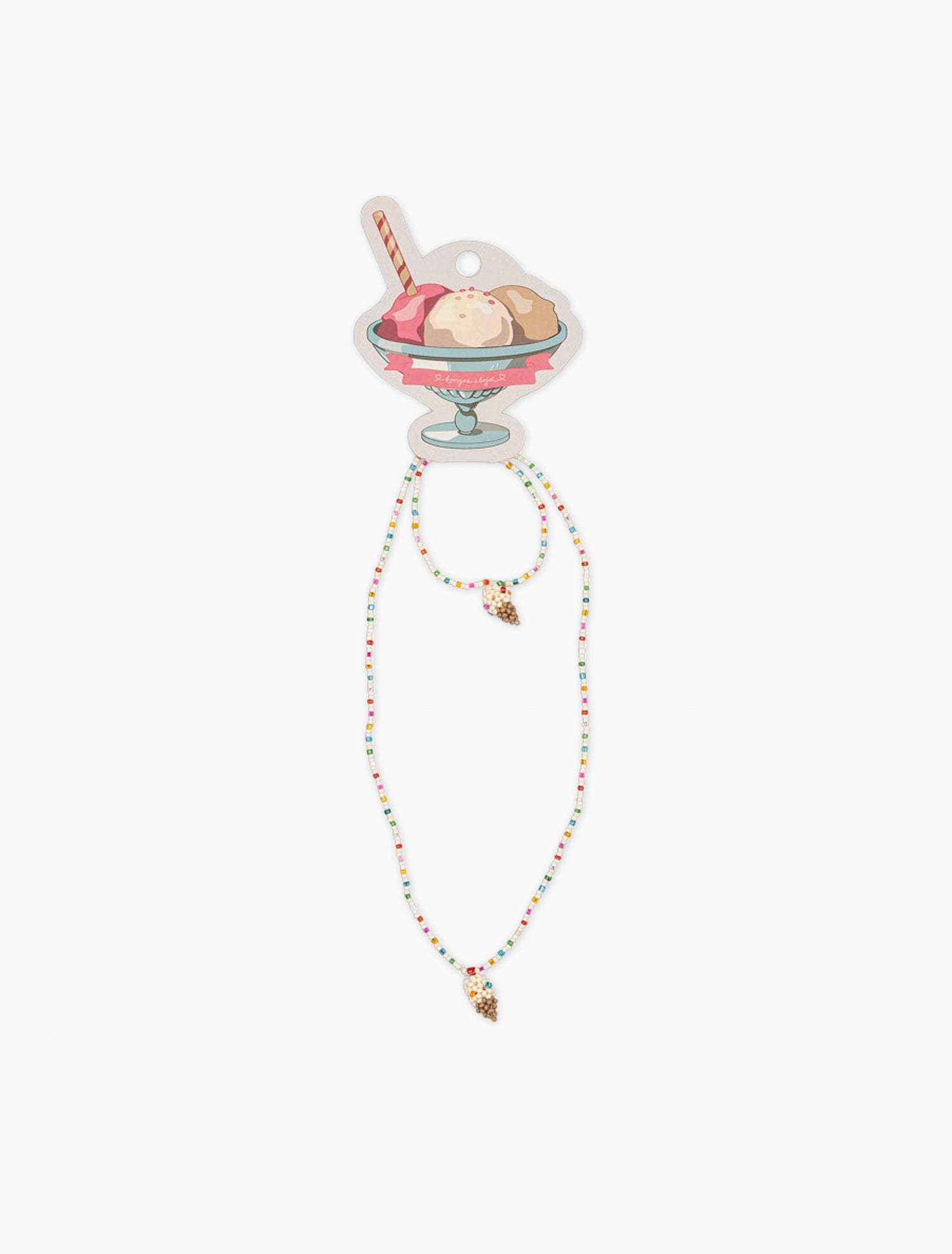 Ice Cream Necklace and Bracelet Set
