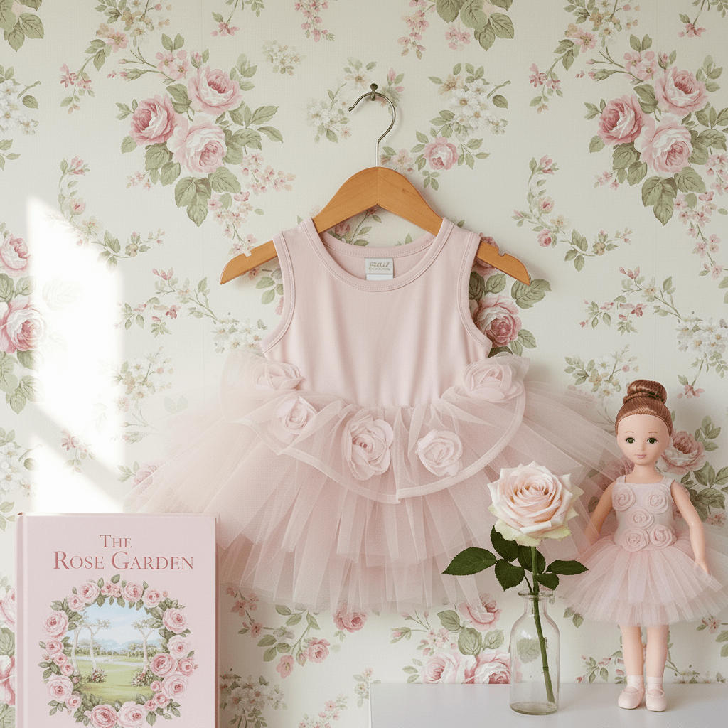 The Rose Garden Tulle Timeless Tutu Leotard Dress in Dolly Pink – DOLLY by Le Petit Tom