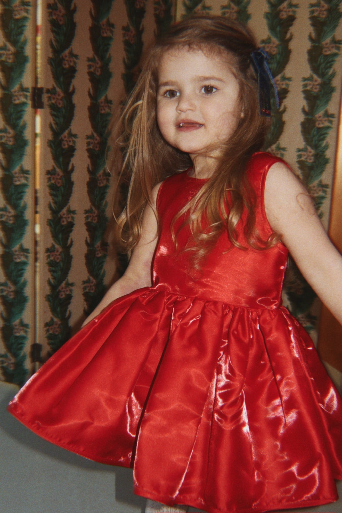 Konges Sløjd Bellis Dress in Barbados Cherry, worn