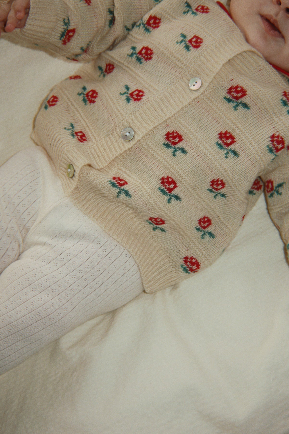 Konges Sløjd Belou Collar Cardigan in Rose, styled outfit lifestyle photo