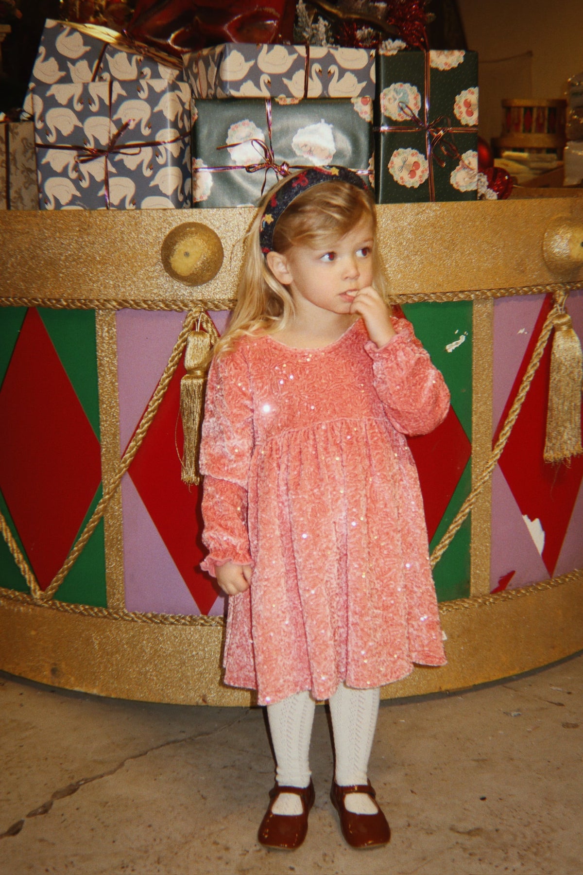 Konges Sløjd Gia Sparkle Dress in Lantana, styled look