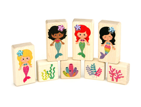 LIMITED! Mermaid Friends 8 pc. Gem Block Set – Everwood Friends