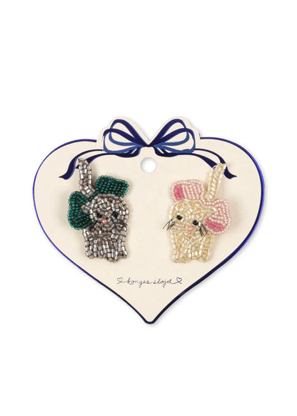 2 PACK BOW KITTY HAIR CLIP - bow kitty