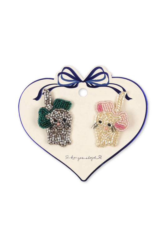 2 PACK BOW KITTY HAIR CLIP - bow kitty