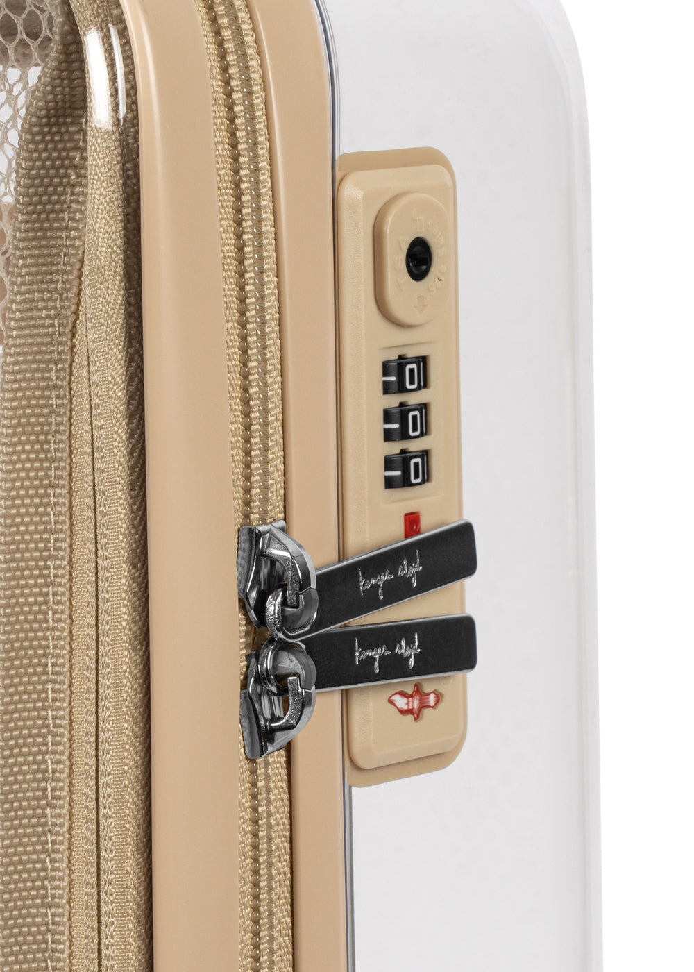 Transparent Travel Suitcase - Cherry Transparent