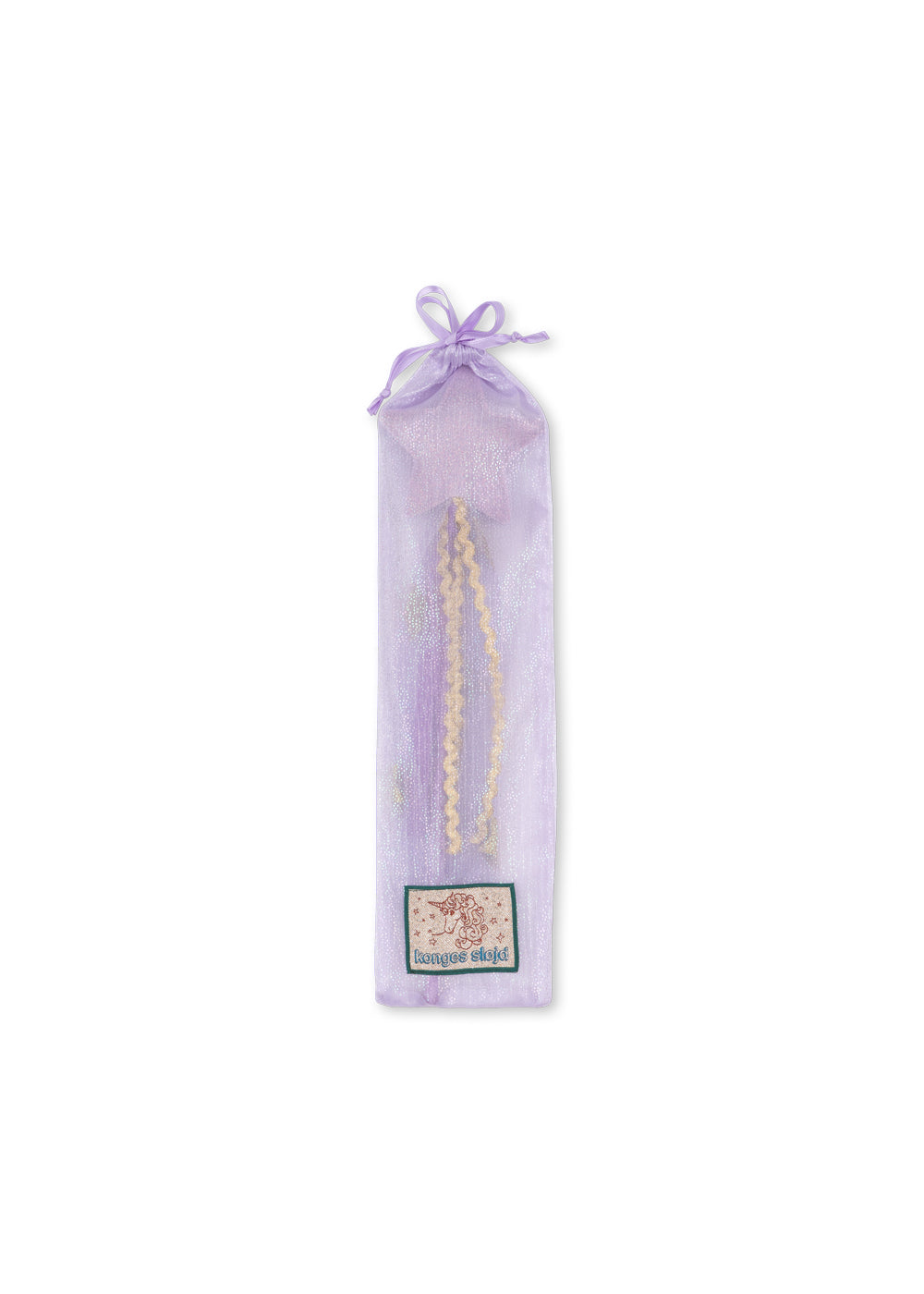 Konges Sløjd Magic Wand Lavender Purple — lifestyle shot of child holding magic wand