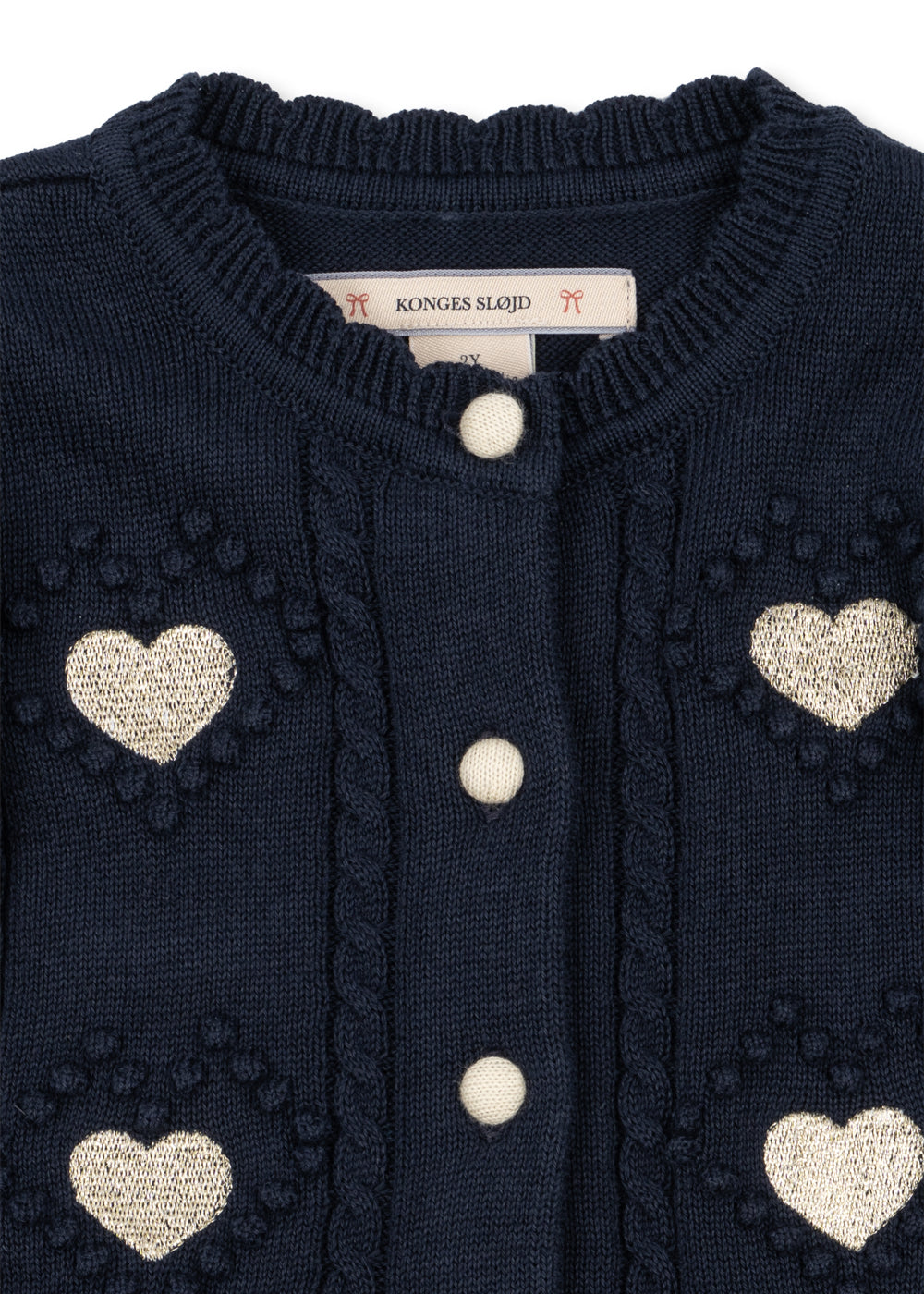 Konges Sløjd Soleil Cardigan GOTS in Total Eclipse, packshot 3 detail