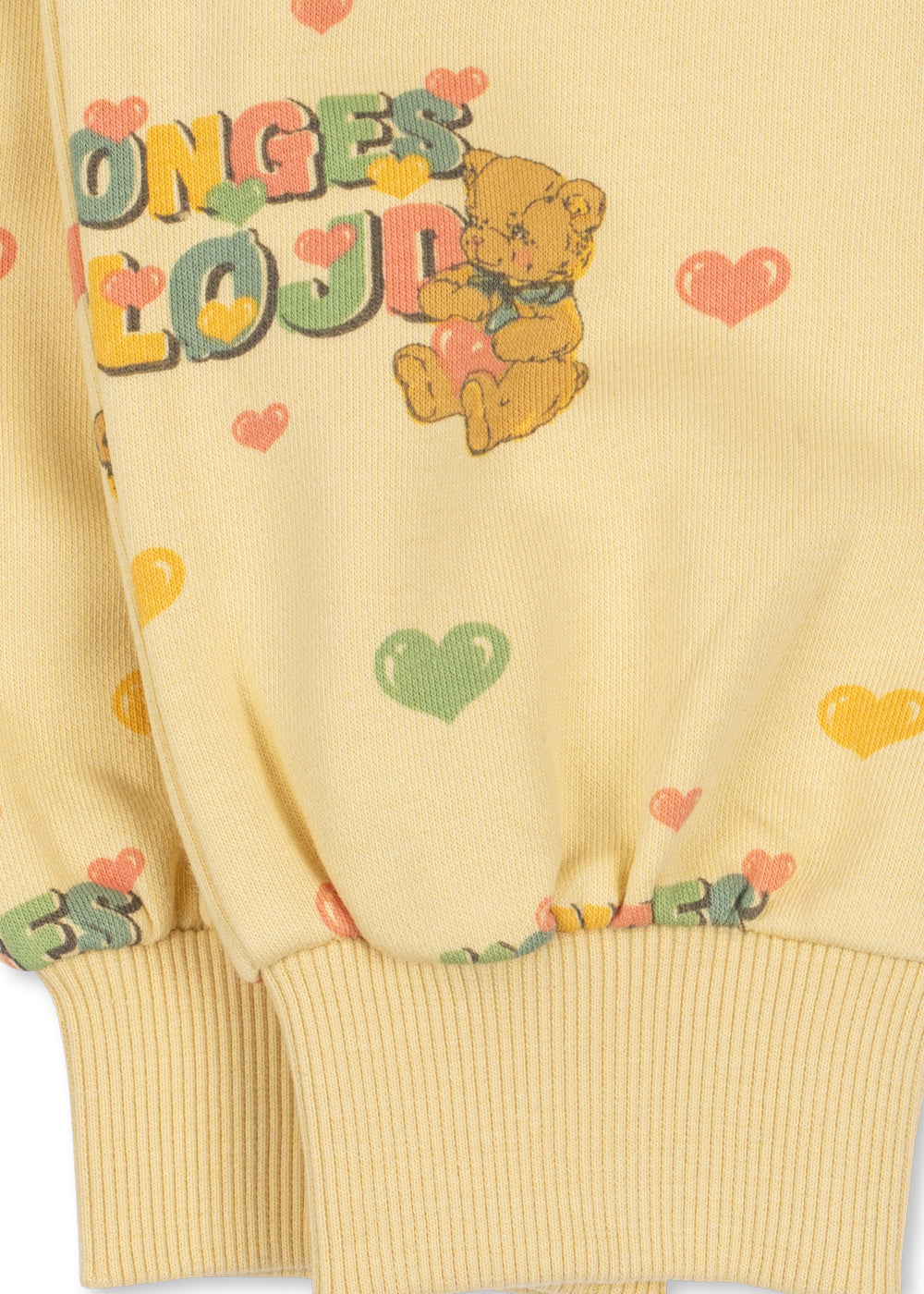 Konges Sløjd Spotty Sweat Pants Teddy Bear — lifestyle shot of child wearing sweatpants