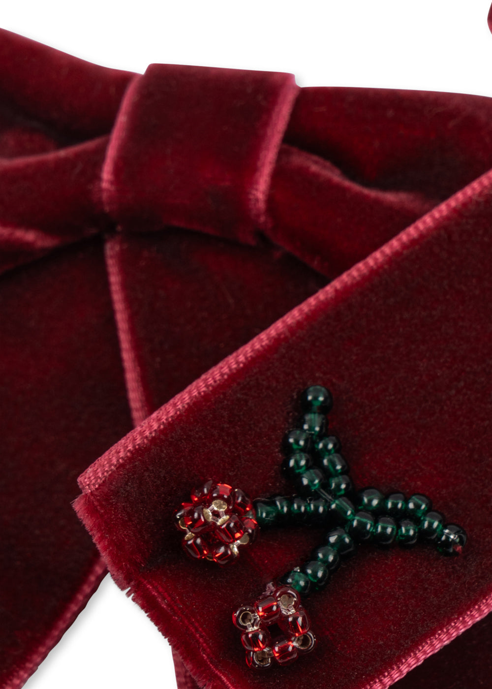 Konges Sløjd 2 Pack Juliette Bow Hair Clip in Rio Red, clip detail