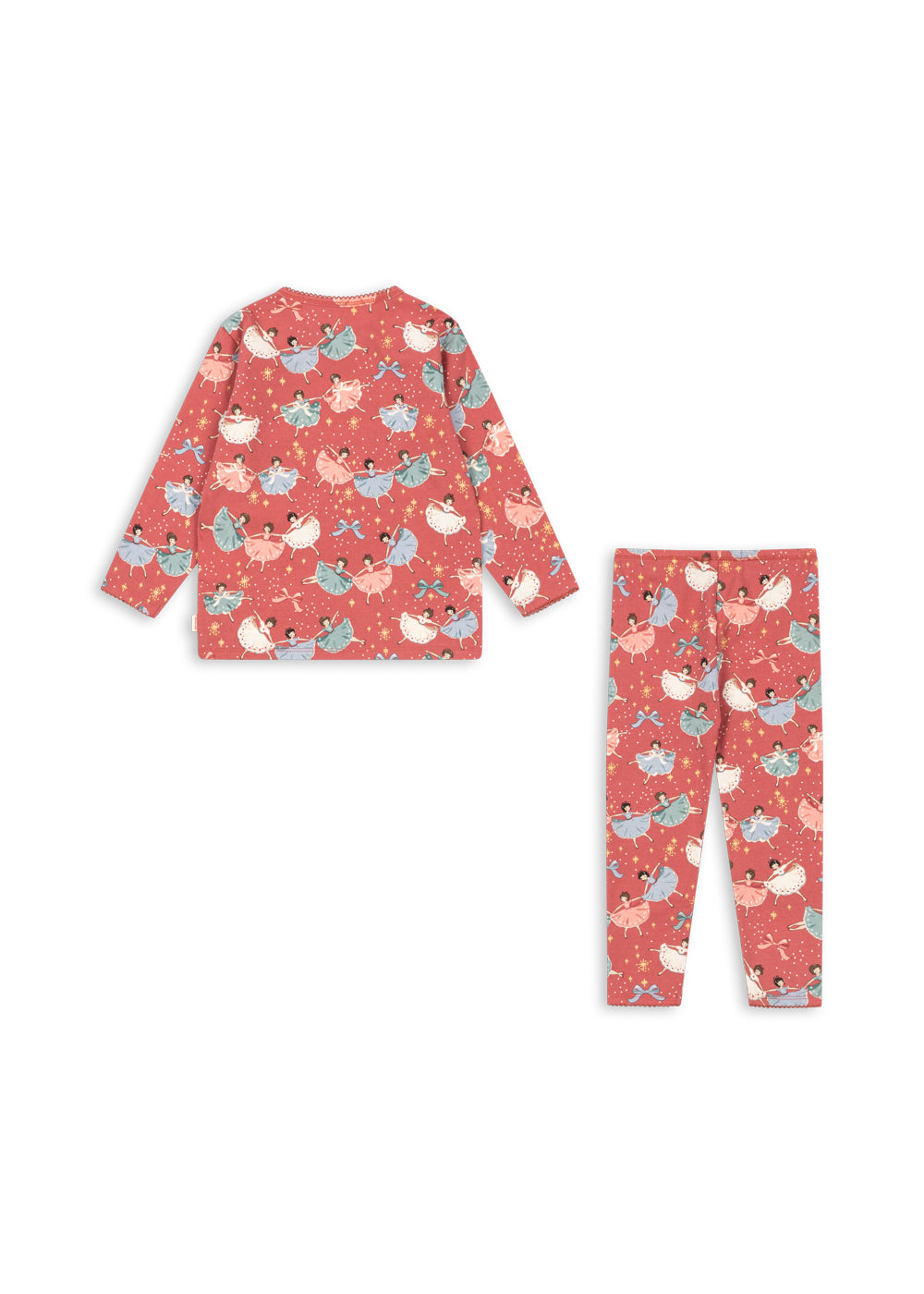 Konges Sløjd Basic Blouse/Pants Set GOTS in Bow Ballerina Blush, packshot 2