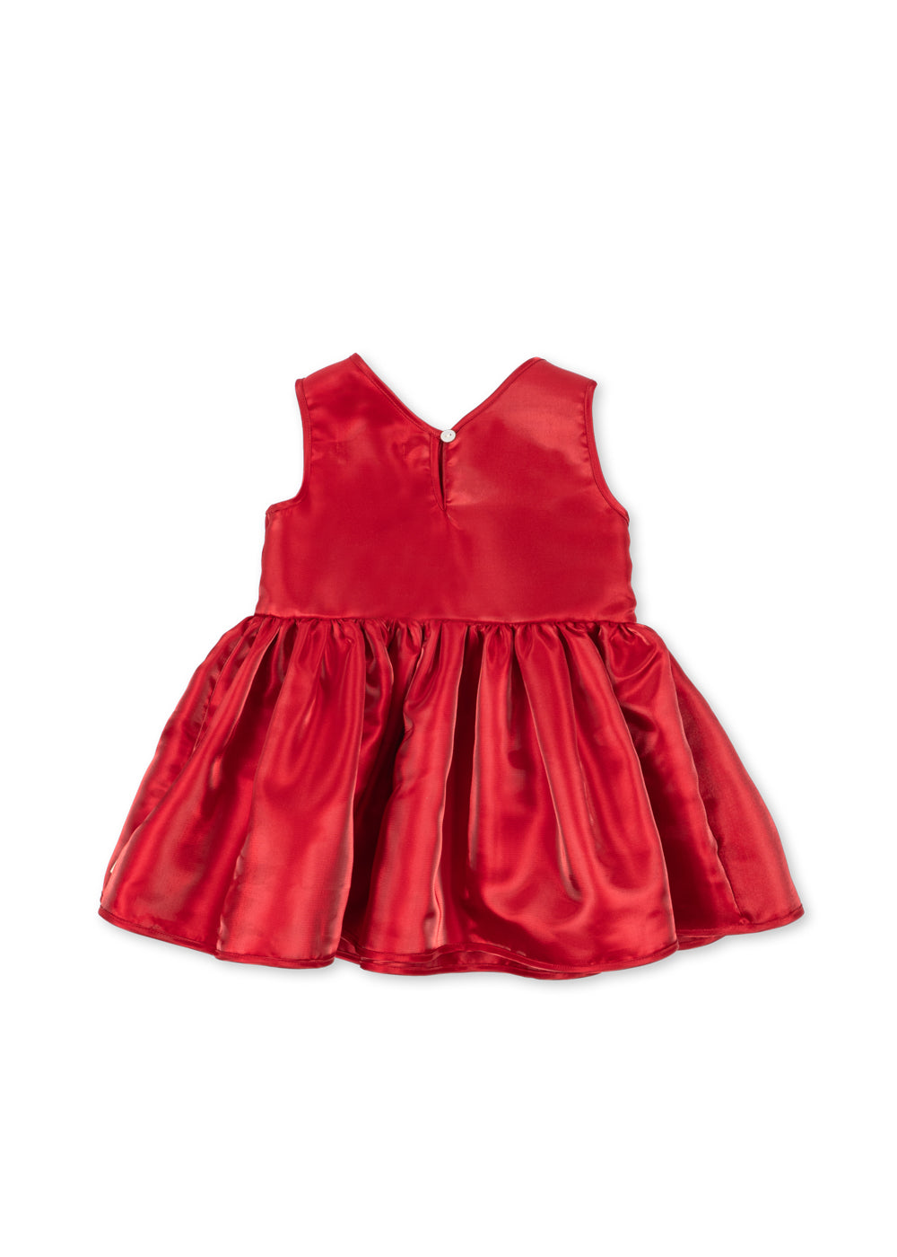 Konges Sløjd Bellis Dress GRS in Barbados Cherry, back view