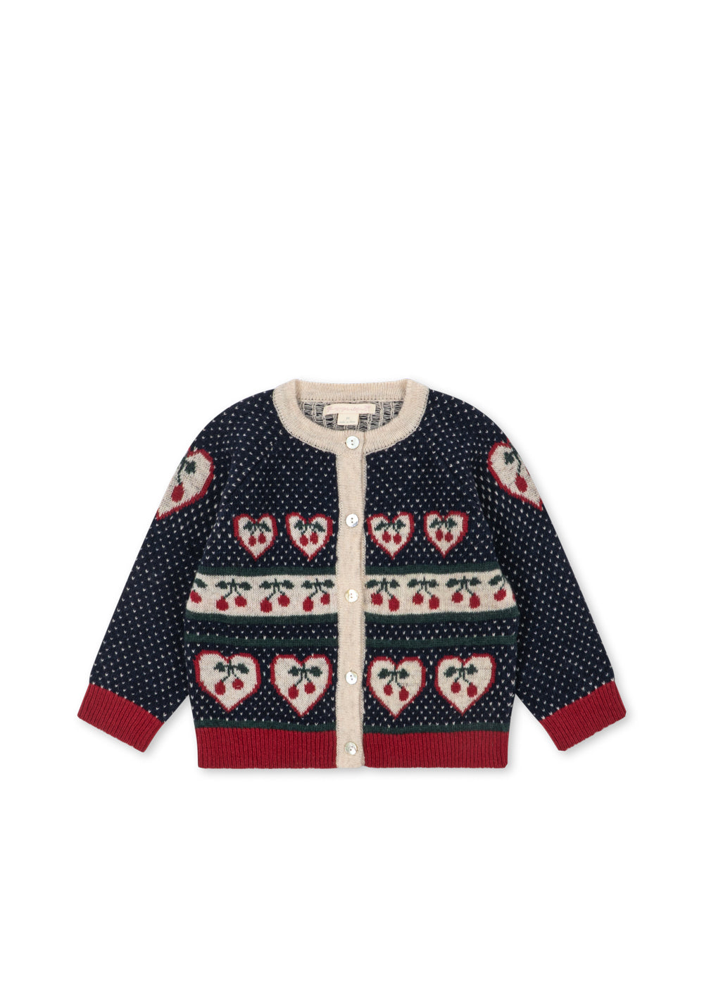 Konges Sløjd Belou Cardigan in Cherry, front product view