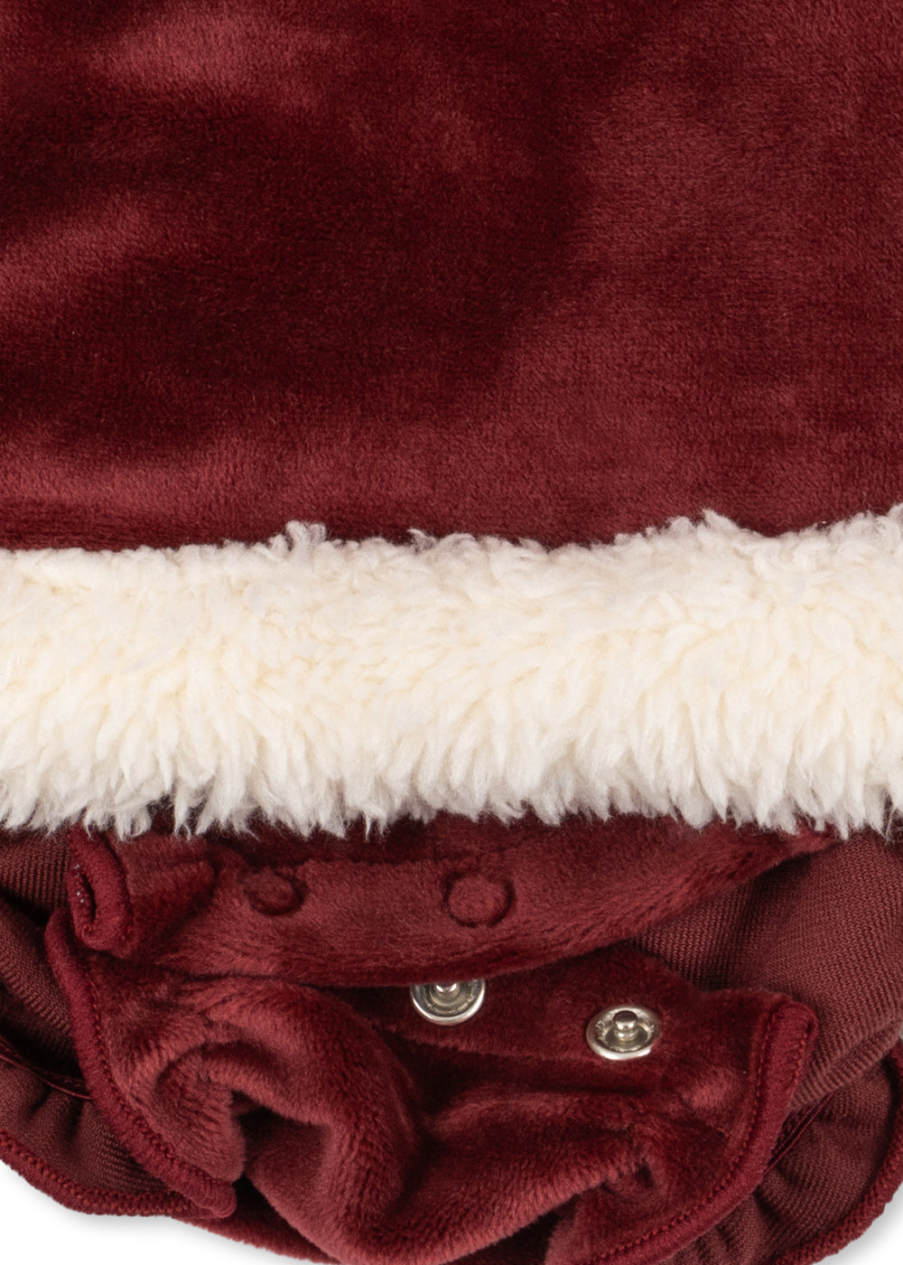 Konges Sløjd Christmas Romper Dress in Red Dahlia, detail