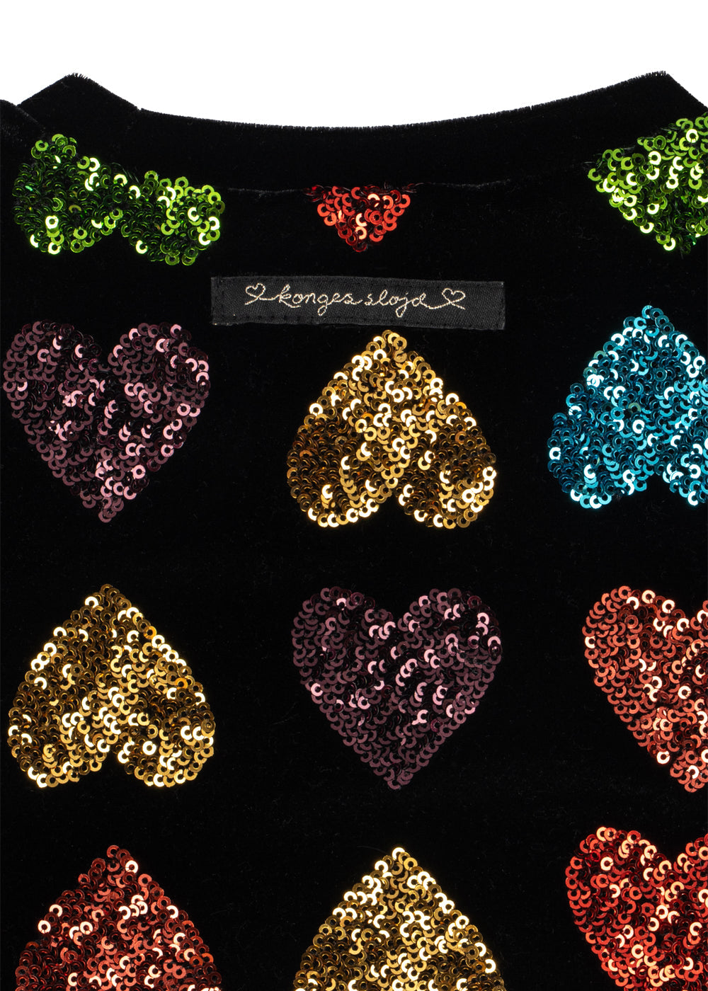 Konges Sløjd Cuore Sweat Shirt in Amour Sequin, packshot 3 detail