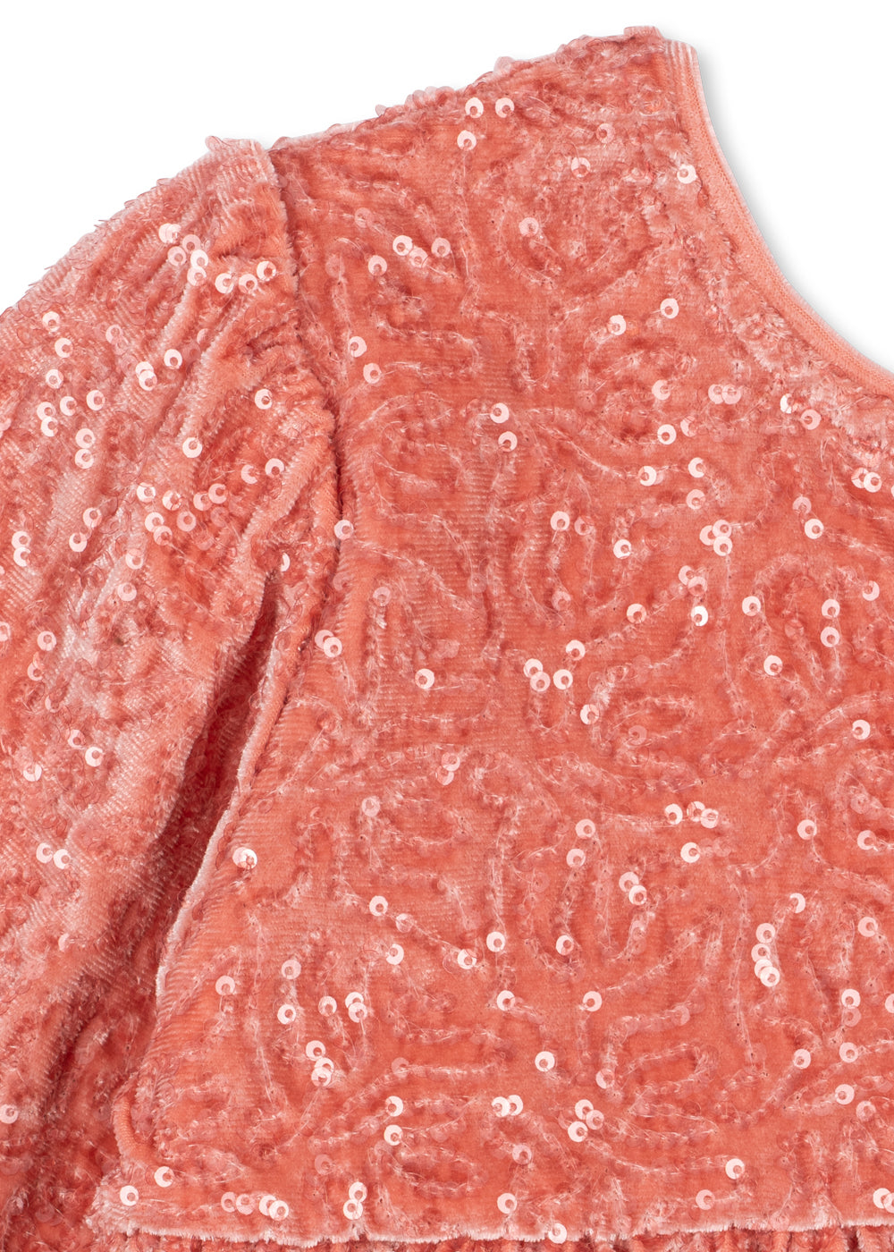 Konges Sløjd Gia Sparkle Dress in Lantana, sparkle velvet detail