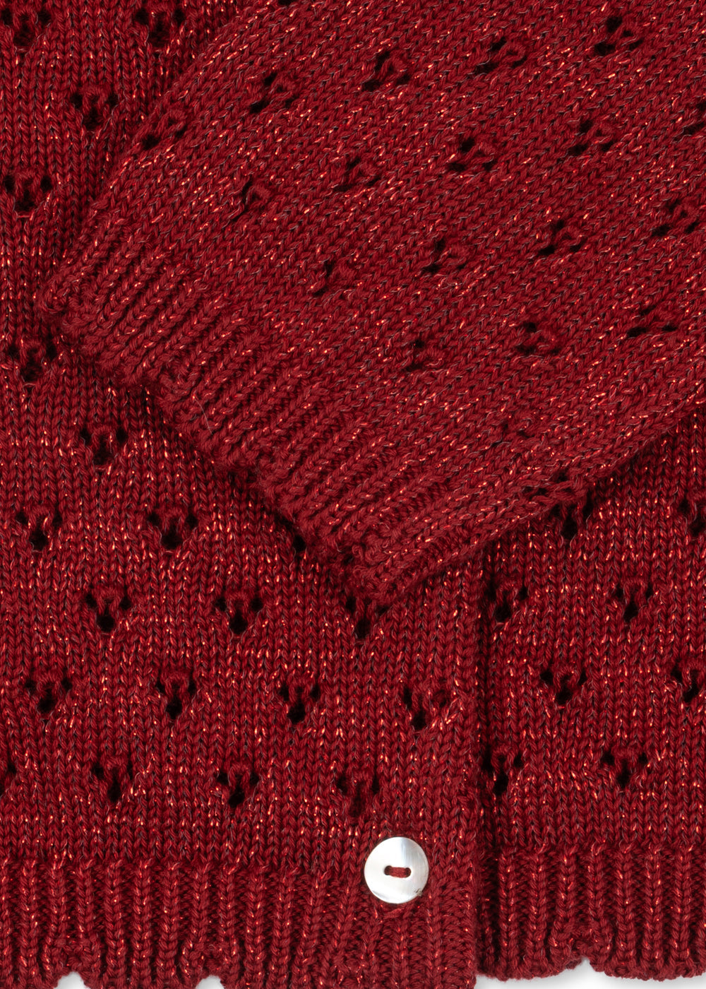 Konges Sløjd Holiday Cardigan in Red Dahlia, product view 4