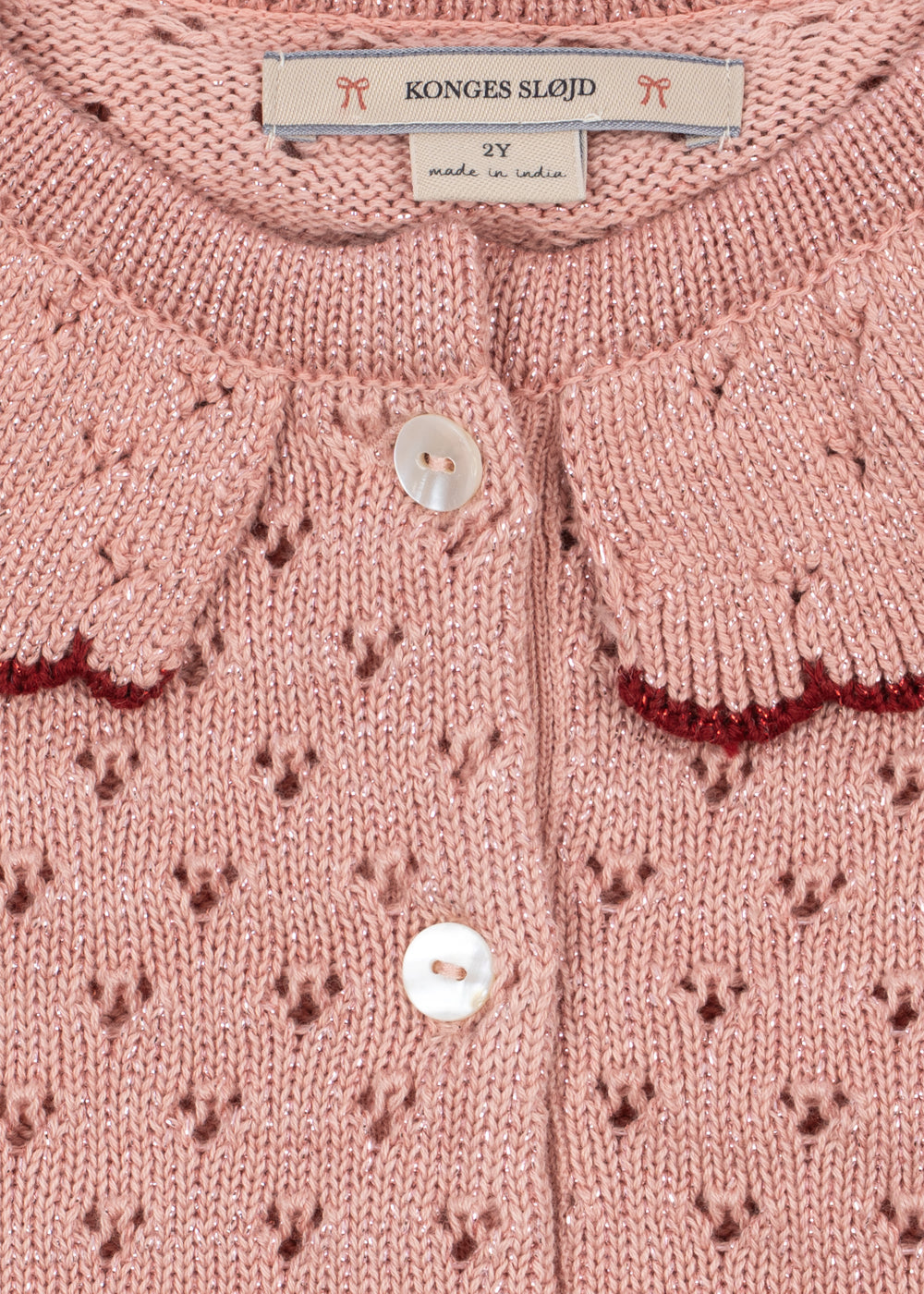 Konges Sløjd Holiday Cardigan in Mellow Rose, product view 3