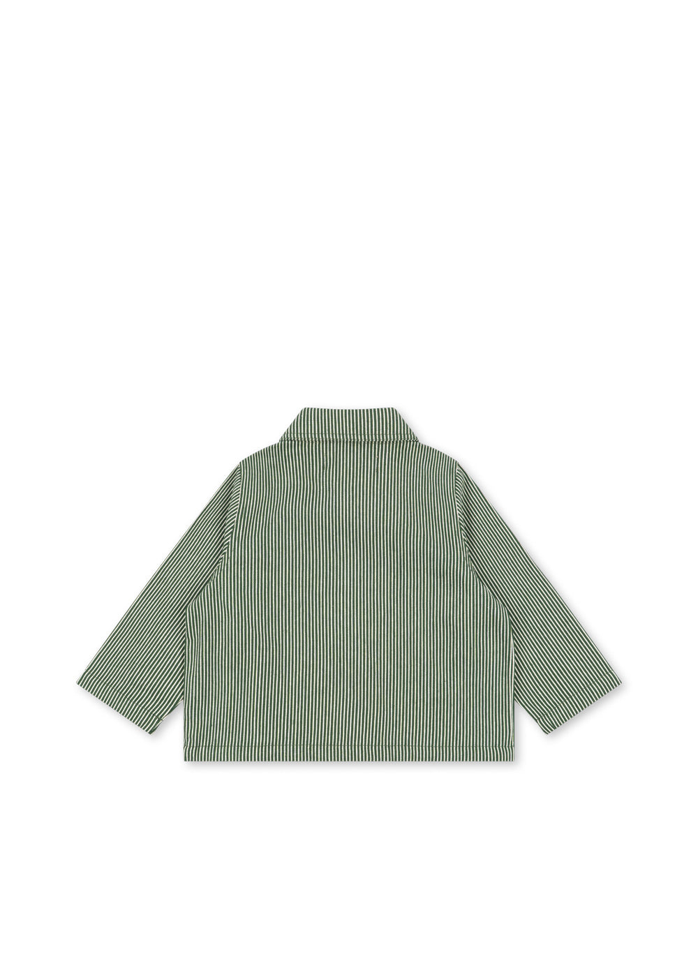 Konges Sløjd Luc Shirt Jacket GOTS in Milk Verte Stripe, packshot 2