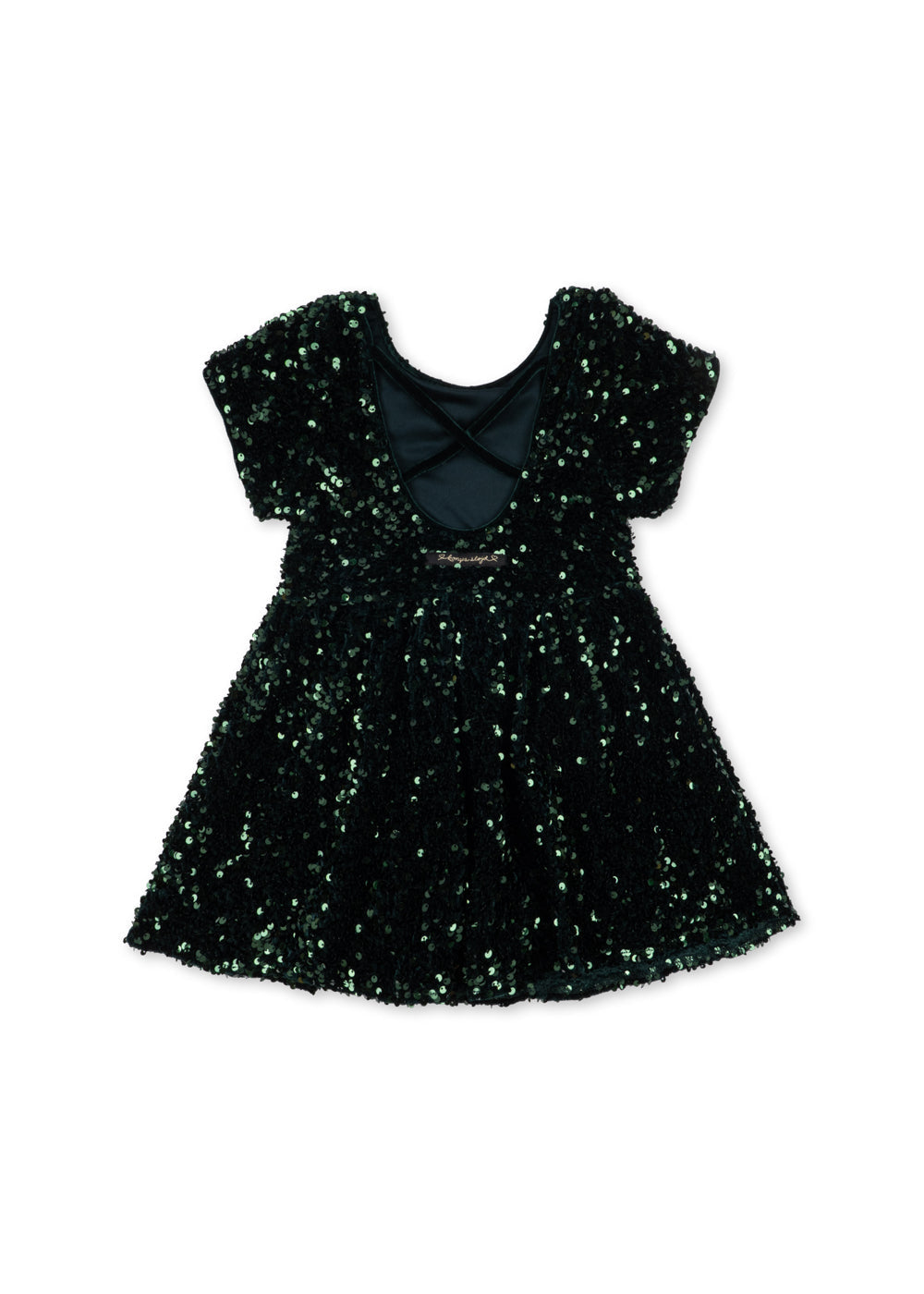 Konges Sløjd Tamira Ballerina Dress in Scarab, back view