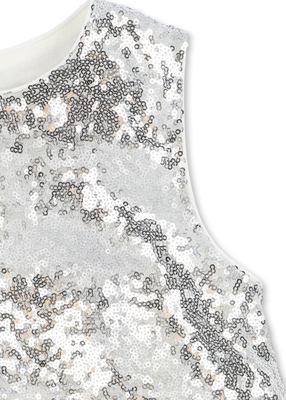 Konges Sløjd Tindra Rose Dress in Silver, rose hem detail